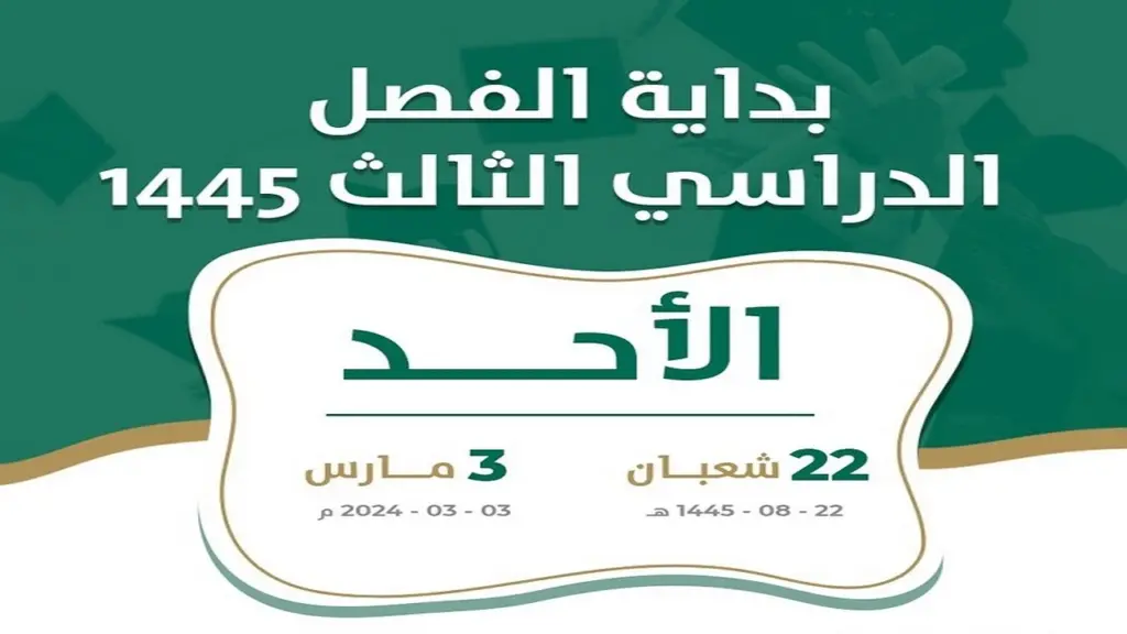 نهاية الفصل الدراسي الثالث