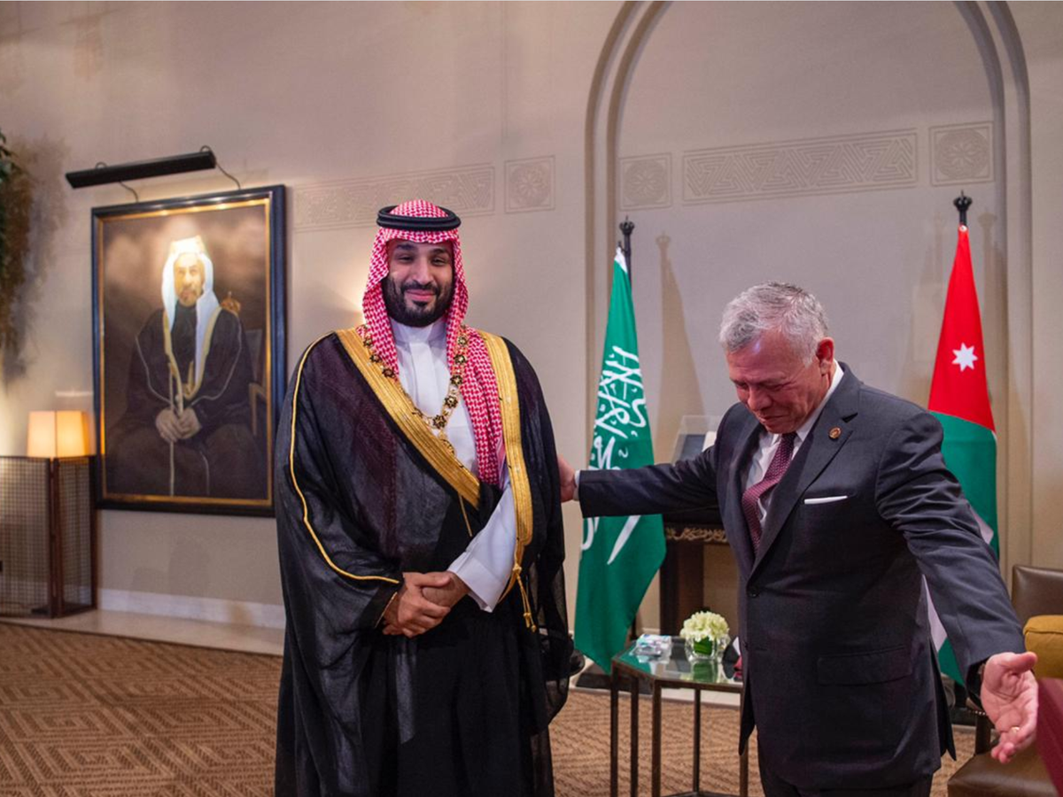 الأمير محمد بن سلمان وملك الأردن عبد الله الثاني