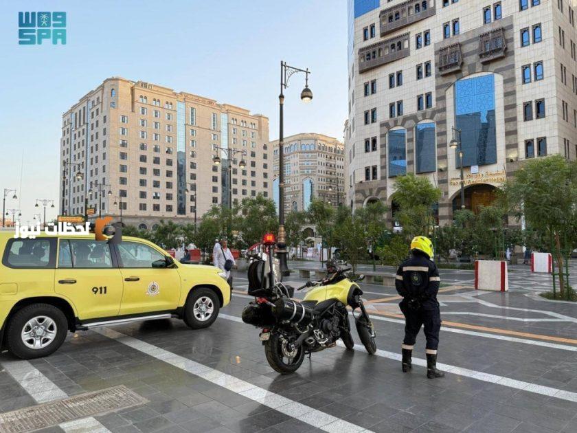إشراف احترازي من الدفاع المدني في المدينة المنورة