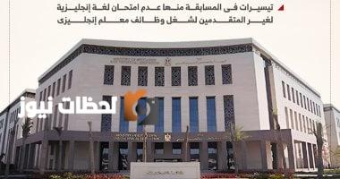 إنفوجراف.. بدء مسابقة المعلمين بنظام الحصة في يونيو وزيادة الحد الأقصى للعمر إلى 45 عاماً