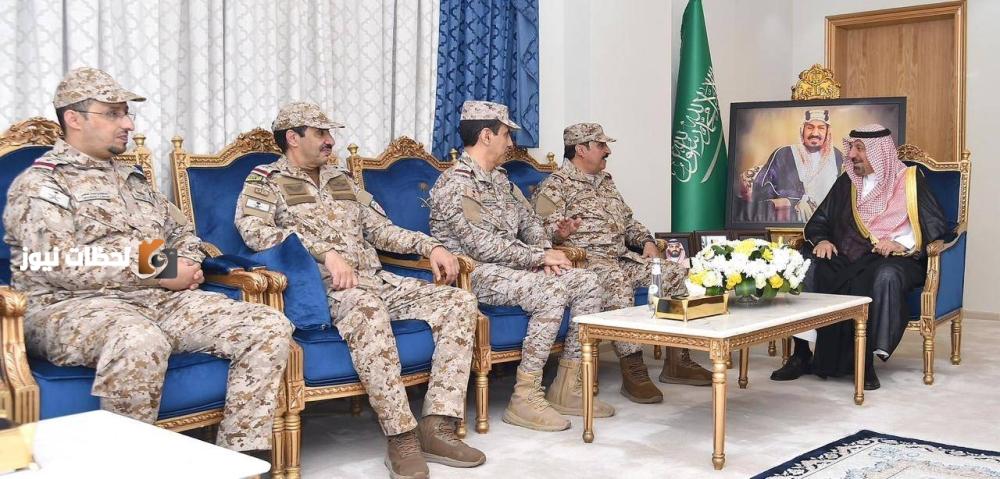 استقبال أمير نجران لقائد المنطقة الجنوبية