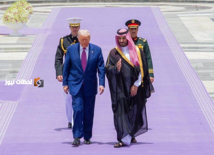 استقبال رسمي لرئيس أمريكا في قصر اليمامة من ولي العهد