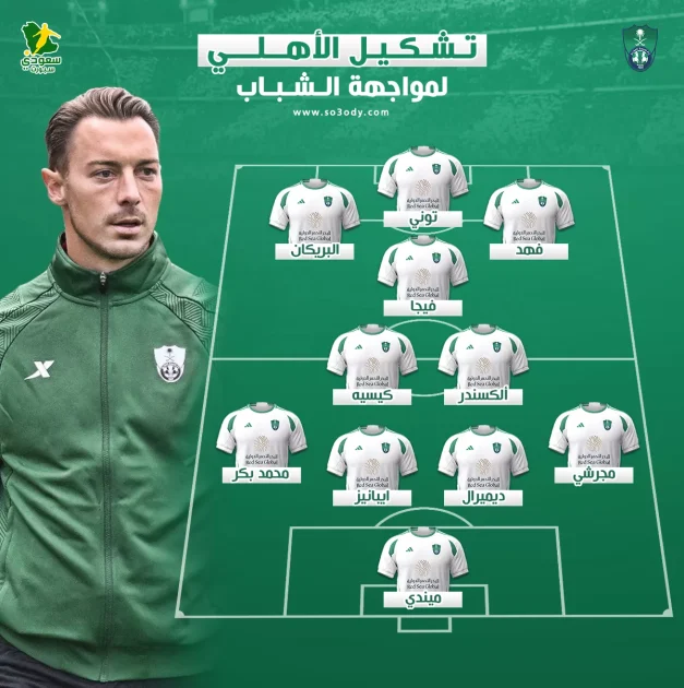 الأهلي يواجه الشباب بتشكيلة جديدة وسط مخاوف الإصابات