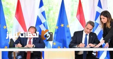 الرئيس السيسي ورئيس وزراء اليونان يوقعان إعلان شراكة استراتيجية بين البلدين