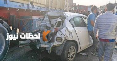 حادث تصادم 7 سيارات بدائري البساتين يسفر عن وفاة شخص وإصابة 15 آخرين - صور
