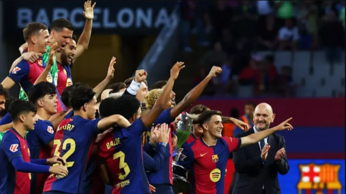 فيديو| احتفالات برشلونة بتتويجه بلقب الدوري الإسباني