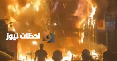 مقتل عامل جراء حريق في مطعم امتد إلى واجهة عقار بمصر الجديدة