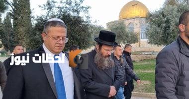 وزير الأمن القومي الإسرائيلي بن غفير يدخل باحات المسجد الأقصى