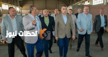 وزير الإنتاج الحربي يزور خطوط الإنتاج في شركة حلوان للصناعات غير الحديدية