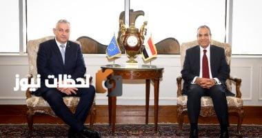 وزير الخارجية والهجرة يستقبل المفوض الأوروبي للشراكات الدولية