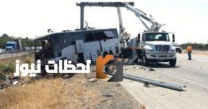 وفاة شخص وإصابة 32 آخرين في حادث تحطم حافلة سياحية بولاية كاليفورنيا الأمريكية.