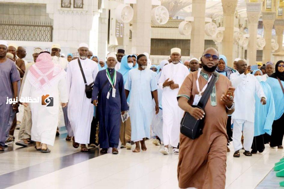 ضيوف الرحمن في المسجد النبوي. (تصوير: بندر الترجمي)