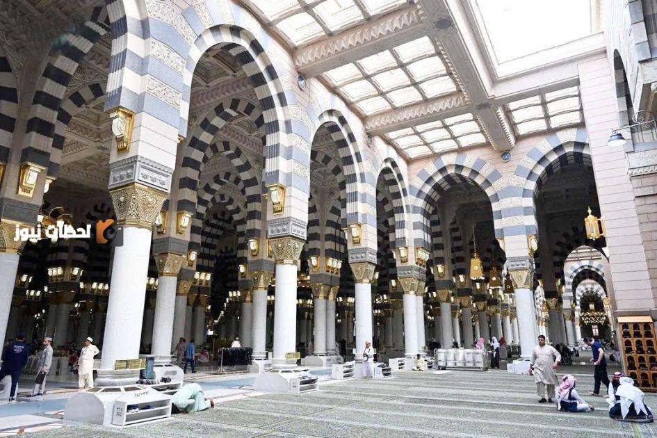 الإضاءة في المسجد النبوي.