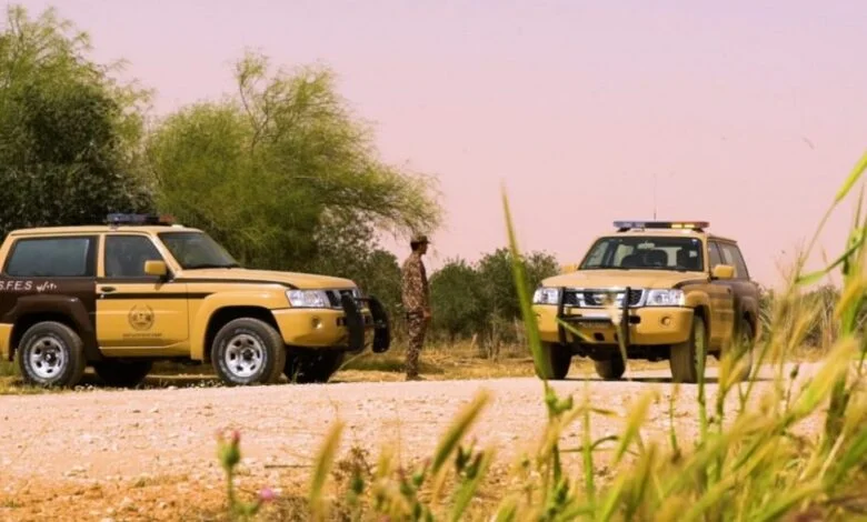 ضبط شخص اشعل النار في اراضي الغطاء النباتي بحائل بطرق غير قانونية