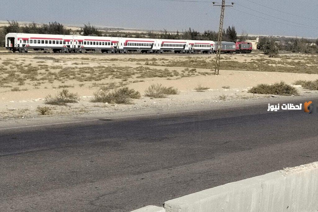 أول قطار ركاب يعبر لسيناء عبر خط الفردان بئر العبد