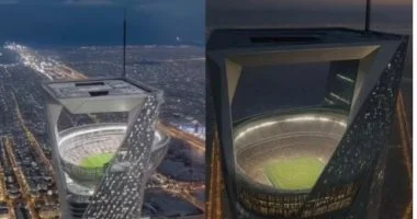 جدل واسع حول ملعب مرتفع في السماء للسعودية قبل كأس السعودية تثير الجدل بملعب فى السماء قبل كأس العالم 2034.. فيديو