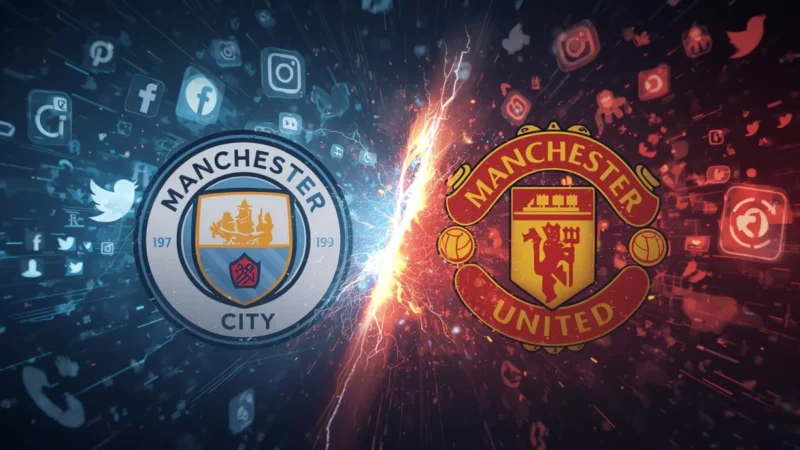 مانشستر سيتي يثير الجدل بنشر الثلاثية ضد اليونايتد. ماذا حدث؟