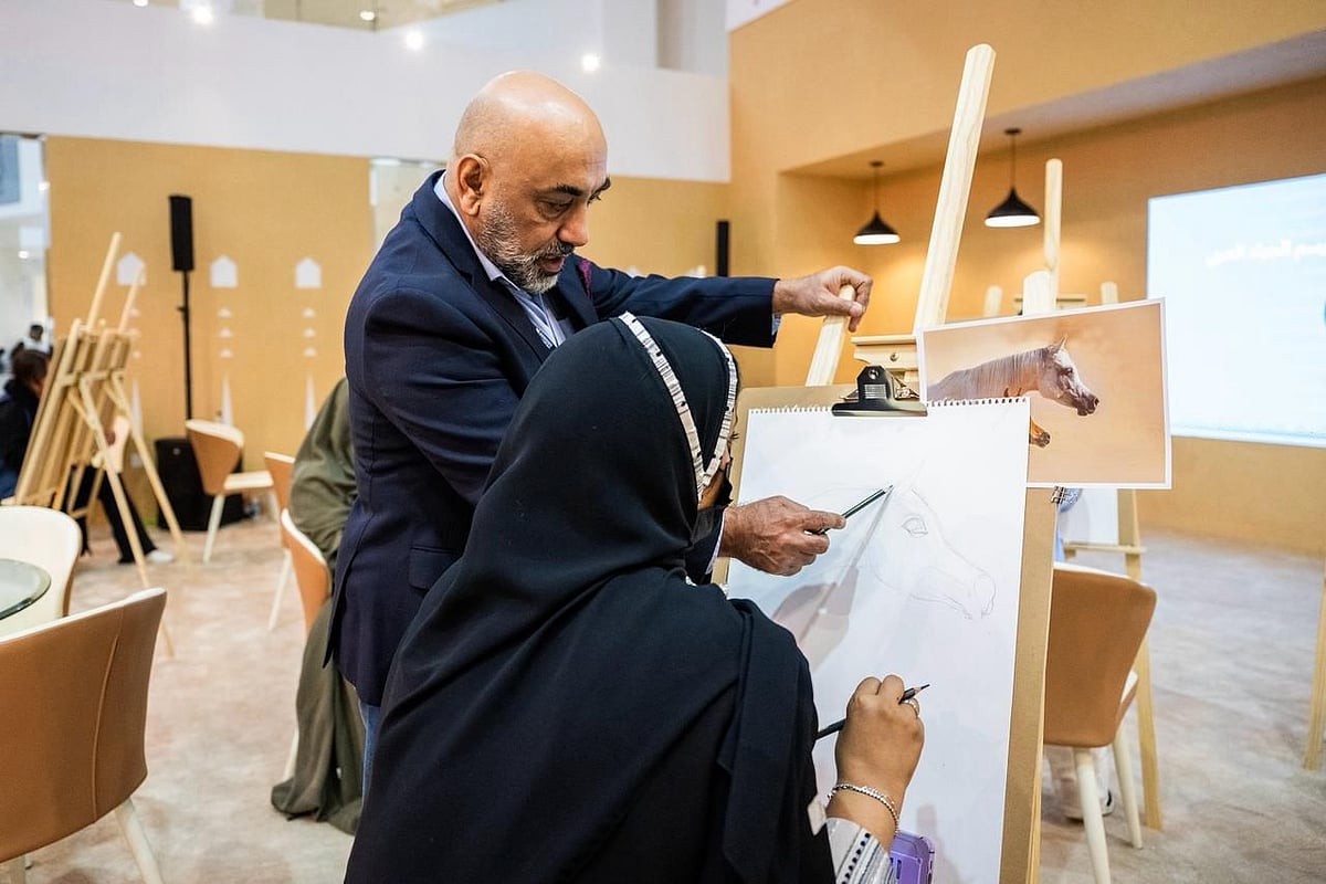 ورشة رسم الجواد العربي