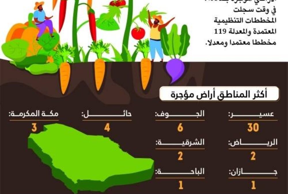 61% من الأراضي المؤجرة في عسير تُخصص لمشاريع زراعية لتعزيز التنمية المحلية