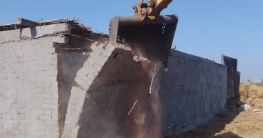 إزالة 4 حالات بناء غير قانوني على أراض زراعية ببورسعيد