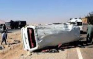 إصابة 13 شخصًا في حادثين متتاليين بطريق أسيوط الصحراوي الغربي في الفيوم