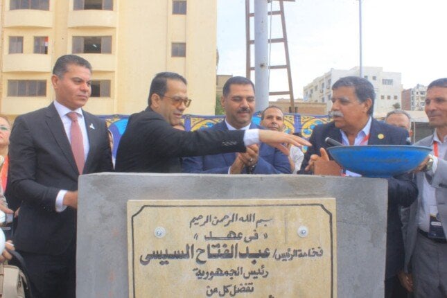 وضع حجر الأساس لمشروع حمام السباحة نصف الأوليمبي بنقابة المعلمين بطنطا