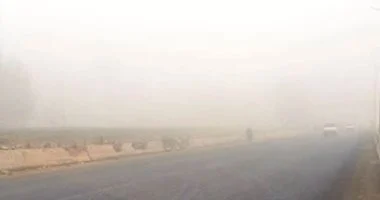 إغلاق الطريق الإقليمي في المنوفية نتيجة الضباب المائي الكثيف