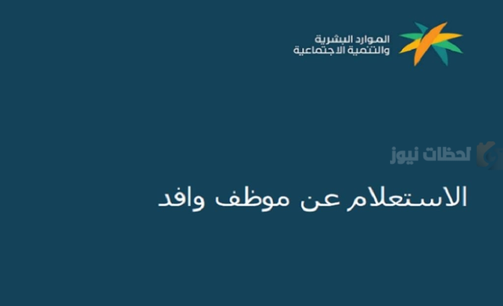 إمكانية الاستعلام عن موظف وافد