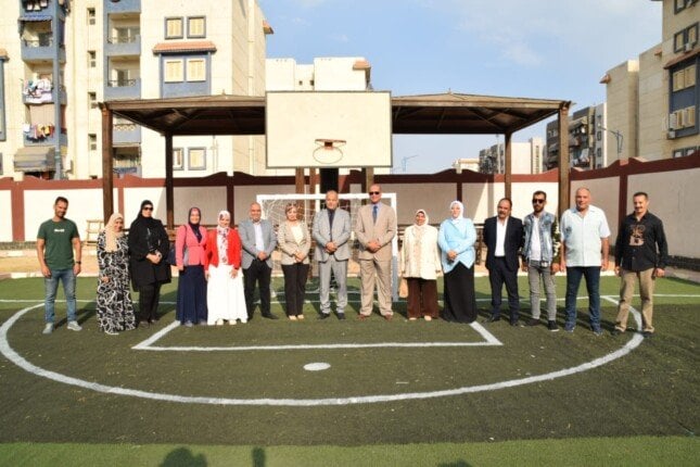 افتتاح ملعب متعدد الأغراض ومنطقة ألعاب جديدة بمدرسة "الإسكان الاجتماعي ٣" ببورفؤاد