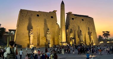 الإنارة الليلية في معبد الأقصر تبهر وتسر قلوب الزوار والسائحين