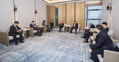 التمثيل التجارى يشارك فى مؤتمر التوفيق بين سلاسل الصناعة والبنية التحتية في الصين