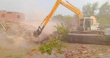 التنمية المحلية تراقب إزالة التعديات على أراضي طرح النهر في المنوفية والبحيرة