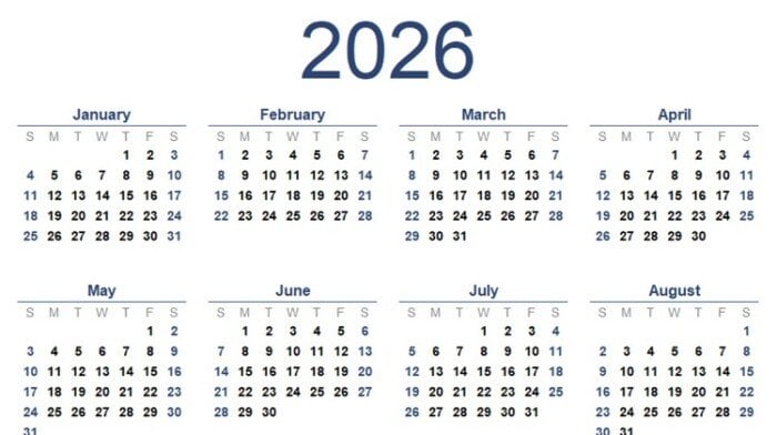 العطلات الرسمية في 2026.. عدد أيام الإجازات للموظفين والطلاب