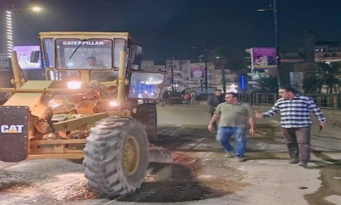 محليات المنوفية تبدأ ترميم كوبري مبارك الحيوي بشبين الكوم