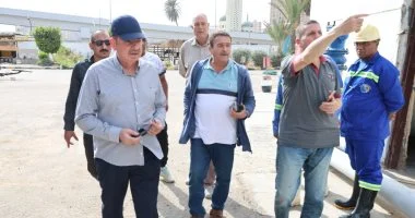 تفقد رئيس شركة الصرف الصحي بالإسكندرية محطة رفع الرأس السوداء