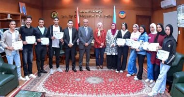 تكريم طلاب علوم الرياضة بطنطا المشاركين في مبادرة جودة التعليم بداية