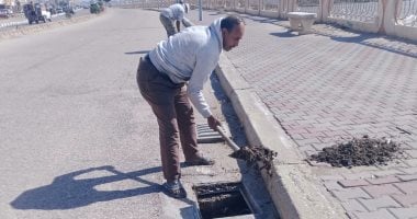 تم تطوير وتجديد مرافق تصريف الأمطار ببلطيم وتحسين طريق روينة