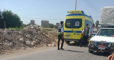 حادث سير غرب بني سويف يسفر عن إصابة ثمانية أشخاص