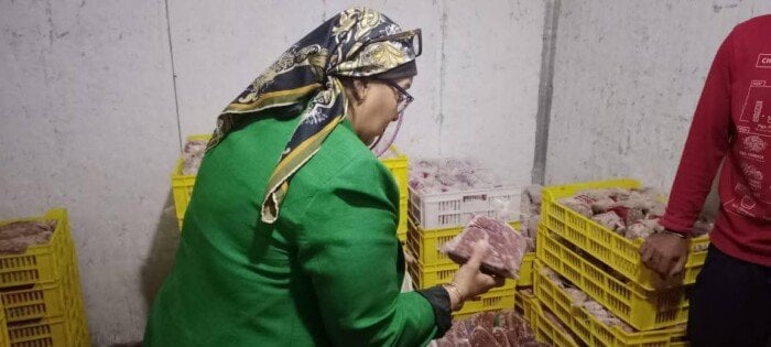 ضبط طن حواوشي مجهول المصدر في حملات تموينية بالقليوبية