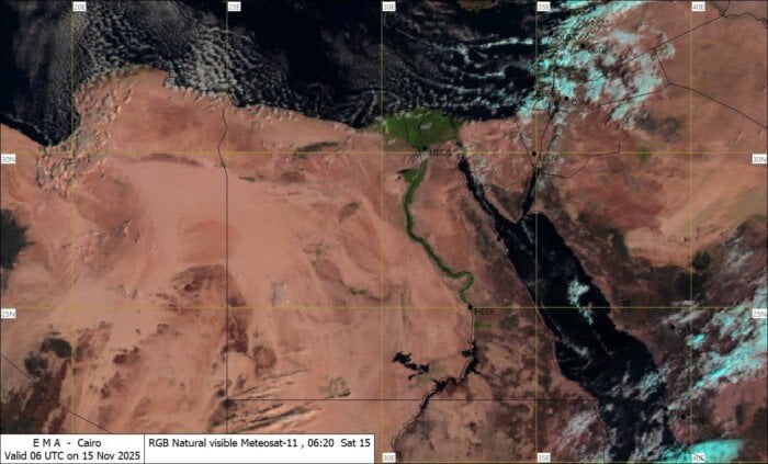 درجات الحرارة الآن.. حالة الطقس في مصر اليوم السبت 15 نوفمبر 2025