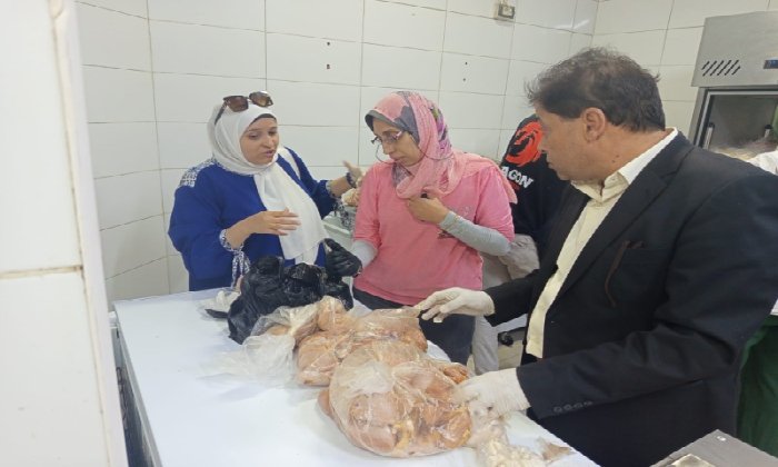 بيطري الأقصر يضبط 90 كيلو من الدواجن الفاسدة بمطعم شهير