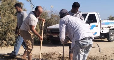 عودة المياه لقرية جلبانة بعد إزالة الجذور من الأنابيب.