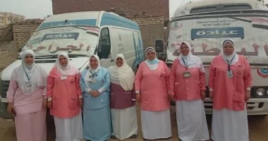 قافلة تقدم 3000 خدمة طبية لسكان قرية سالم البحيري ببني سويف