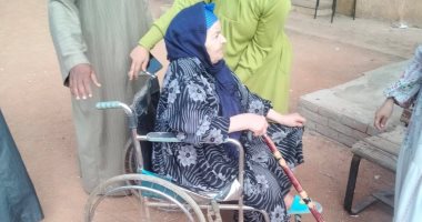 كبار السن مستخدمو الكراسي المتحركة يشاركون بانتخابات مجلس النواب بالقليوبية
