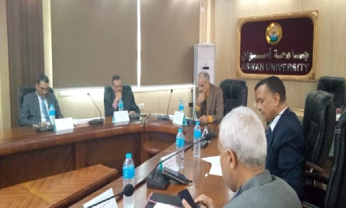 شراكات جديدة وترقيات أكاديمية.. مجلس جامعة أسوان يعتمد حزمة قرارات مهمة في جلسته الـ161