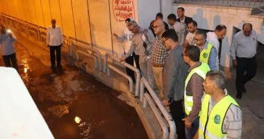 محافظ القليوبية يشهد تجربة لتصريف الأمطار استعدادًا لفصل الشتاء
