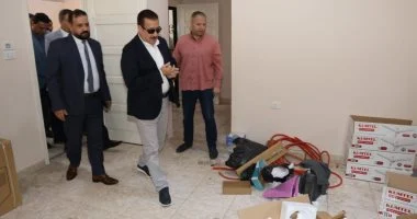 محافظ المنوفية يتفقد تجهيز مبنى التأمين الصحي الجديد بسنتريس
