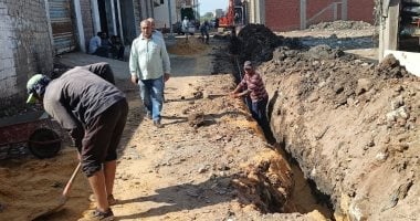 محافظ كفر الشيخ يعلن تغيير خط مياه شرب بشارع عمران قطره 6 بوصات