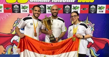 محافظ كفر الشيخ يهنئ بطلي المحافظة لفوزهما بالذهبية في كرة السرعة بالهند