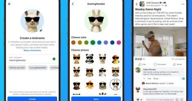 ميتا تُضيف ميزة الأسماء المستعارة بمجموعات فيسبوك وصور شخصيات الحيوانات